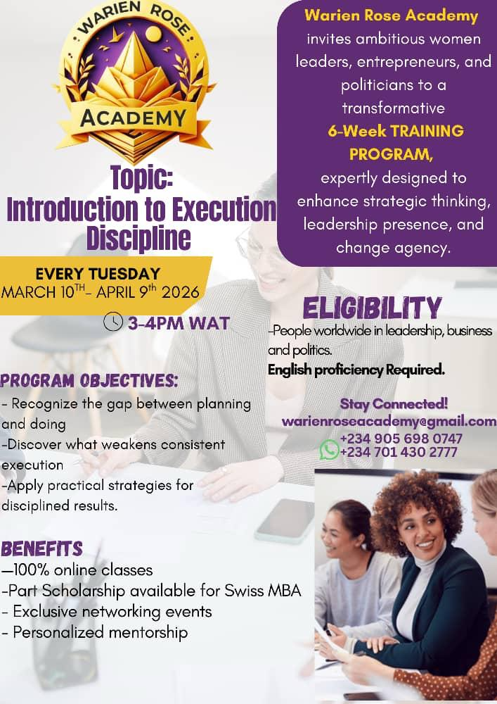 Introduction to Execution Discipline &ndash; 6-week training programme flyer